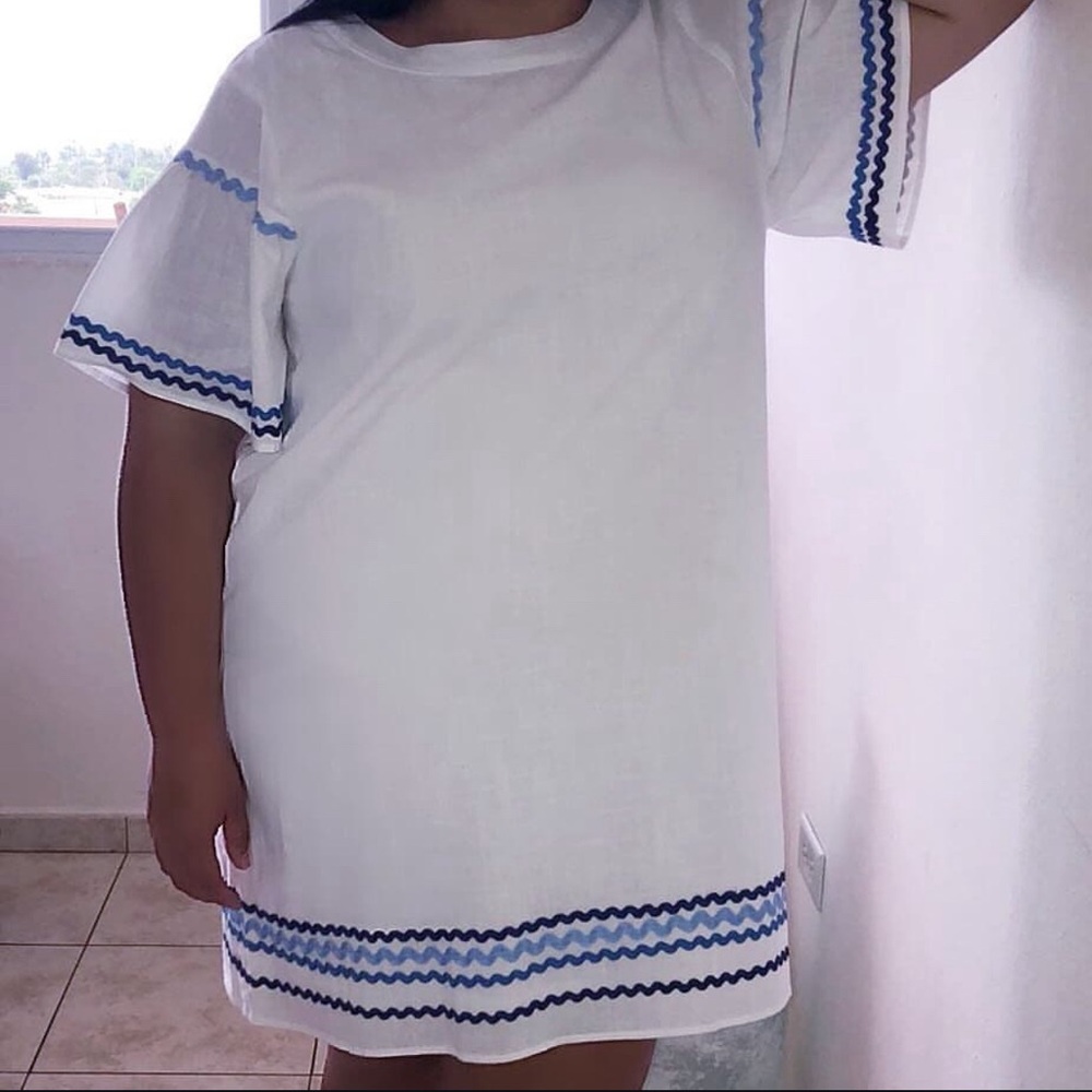 Blue & White Dress